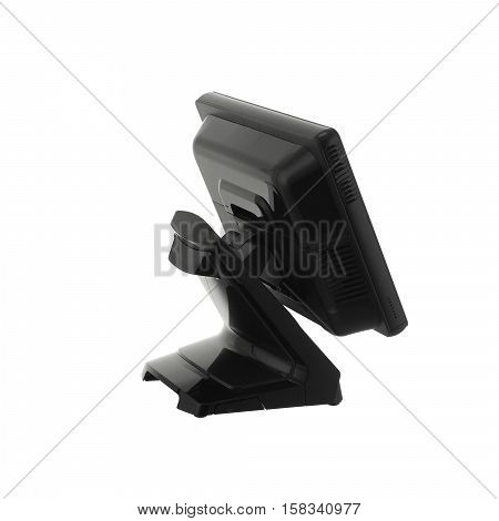 Point Of Sale System with Screen Monitor On White Background