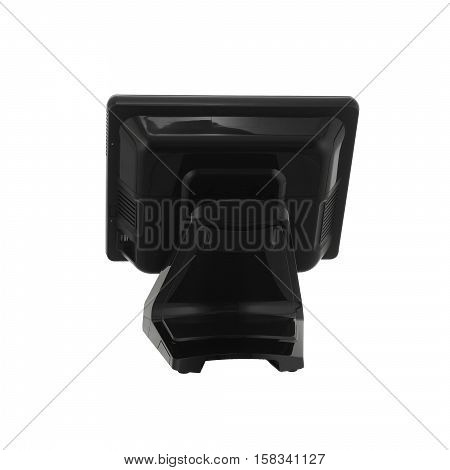 Point Of Sale System with Screen Monitor On White Background