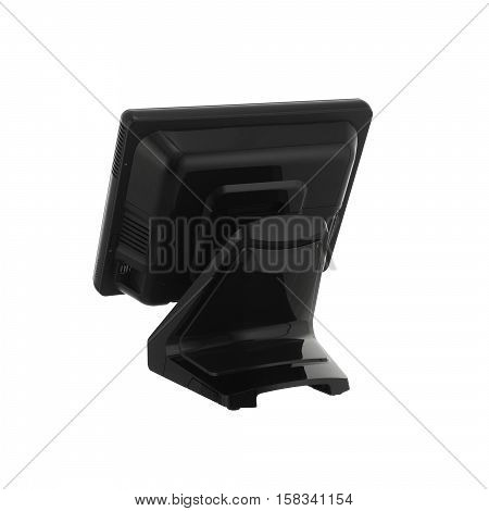 Point Of Sale System with Screen Monitor On White Background