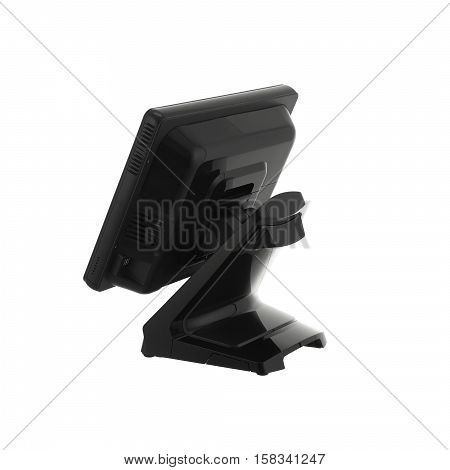 Point Of Sale System with Screen Monitor On White Background
