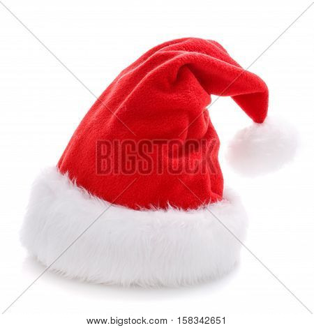Santa Claus red hat isolated on white background