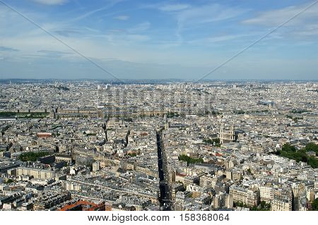 The City Skyline At Daytime. Paris, France. Taken From The Tour Montparnasse
