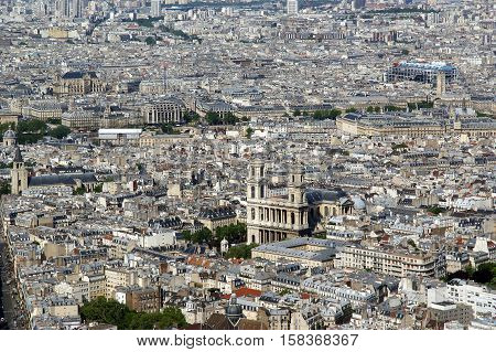 The City Skyline At Daytime. Paris, France. Taken From The Tour Montparnasse