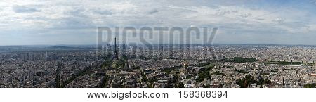 The City Skyline At Daytime. Paris, France. Taken From The Tour Montparnasse