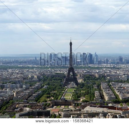 The City Skyline At Daytime. Paris, France. Taken From The Tour Montparnasse