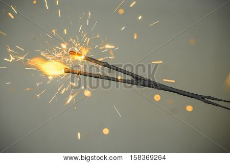 Sparklers holiday concept isolated on dark background