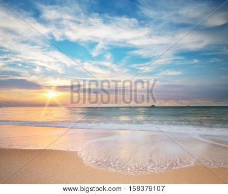 Pamorama of beautiful seascape. Nature composition.