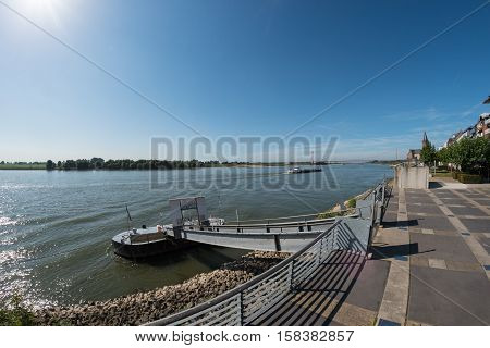Shipping on the Rhine near Emmerich Germany