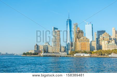 New York City - October 18, 2016: Manhattan skyline, New York City. USA