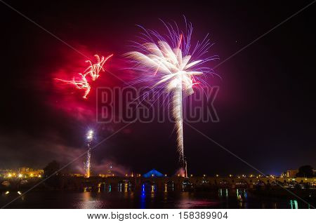 San Juan Fireworks at Badajoz, Extremadura, Spain