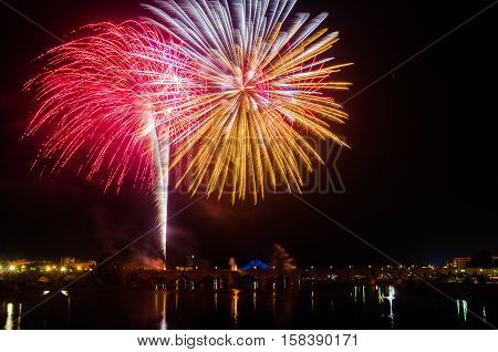 San Juan Fireworks at Badajoz Extremadura Spain