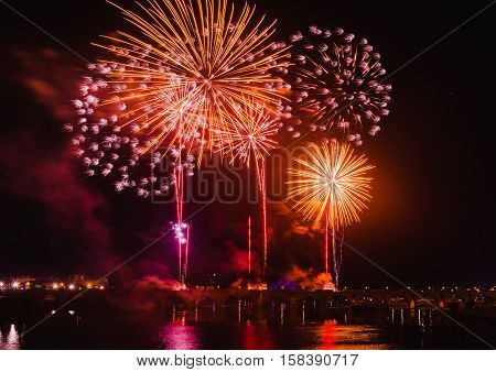 San Juan Fireworks at Badajoz Extremadura Spain