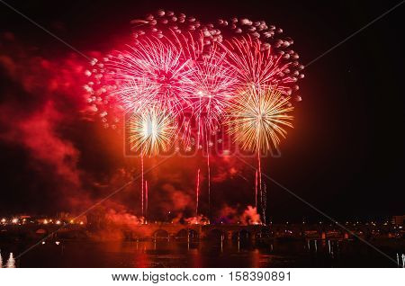 San Juan Fireworks at Badajoz Extremadura Spain