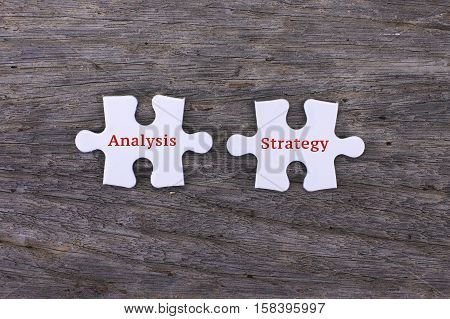 Missing white puzzle with positive Analysis Strategy and copyspace area