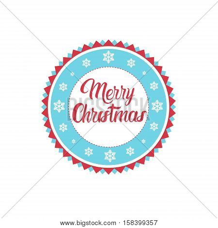 Happy New Year Merry Christmas Greeting Card Decoration Laber Web Icon Flat Vector Illustration