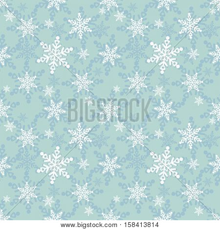 Holiday seamless background with snowflakes