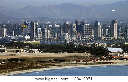 SAN DIEGO, CALIFORNIA - NOVEMBER 03: San Diego closeup view of high up mountainon November 03, 2016 in San Diego, California, USA.
