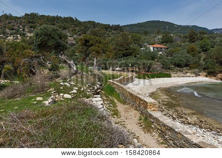 Ruins in Archaeological site of Aliki, Thassos island,  East Macedonia and Thrace, Greece
