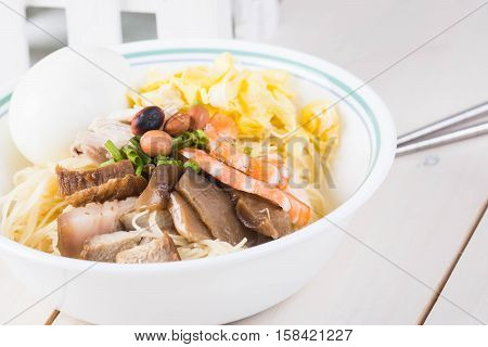 chinese tradition, birthday misua or noodles for long life