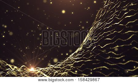 Abstract Gold Background. Glitter Background. New Yaer, Chrismas or Concert background.