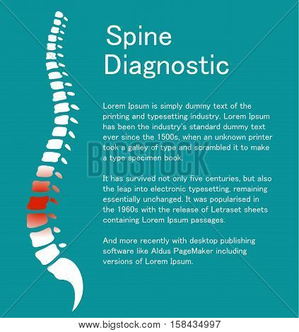 Human spine. Medical template about backbone. A symbol for healthy vertebras. Vector illustration