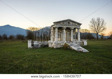 Temple Of Poseidon At Ancient Mantineia, Arcadia, Peloponnese, Greece