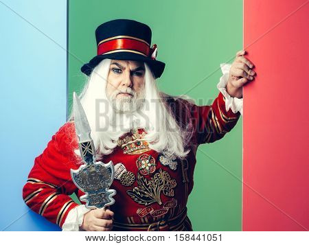 Frown Senior Man Beefeater