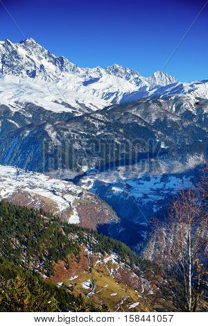 Spectacular Chalaadi Glacier, Located On Southern Slope Of The Causacus Mountains