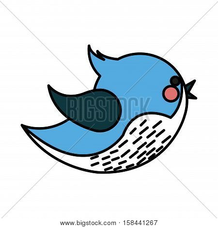 Bird cartoon icon. Animal cute adorable and creature theme. Isolated design. Vector illustration