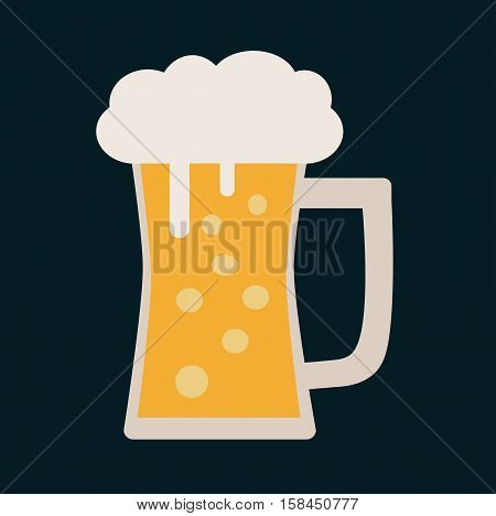 Light Beer Flat Icon. Vector Illustration. Drink.