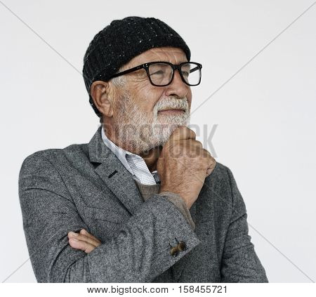 Man Serious Studio Portrait Concept