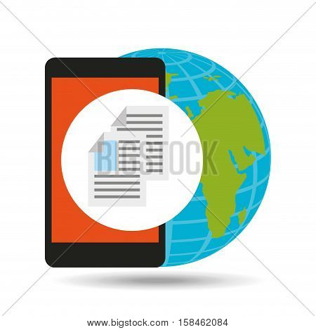 global document file social network vector illustration eps 10