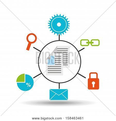 document technology social media concept vector illustration eps 10