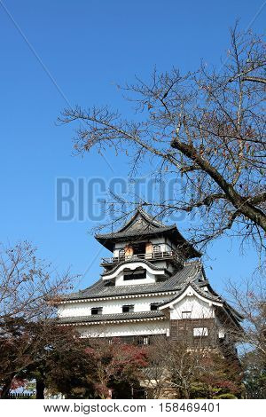 Inuyama castle in Aichi Prefecture Japan during Autumn