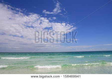 Grayson State Park, Florida - June 23, 2016, Gulf Color Striation and Clouds