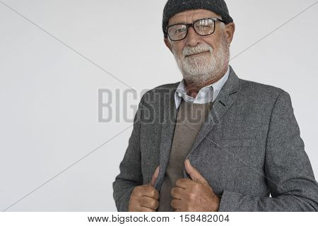 Man Cheerful Studio Portrait Concept