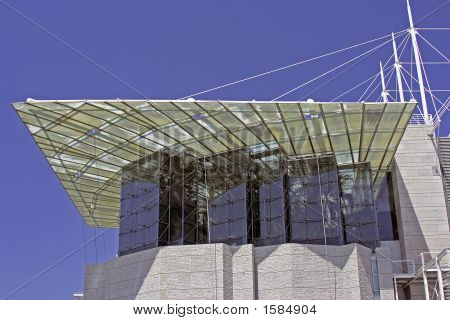 Edifício de vidro detalhe em Lisboa Portugal