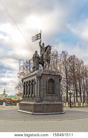Vladimir, Russia - November 05.2015. The monument to a St. Prince Vladimir and Fedor