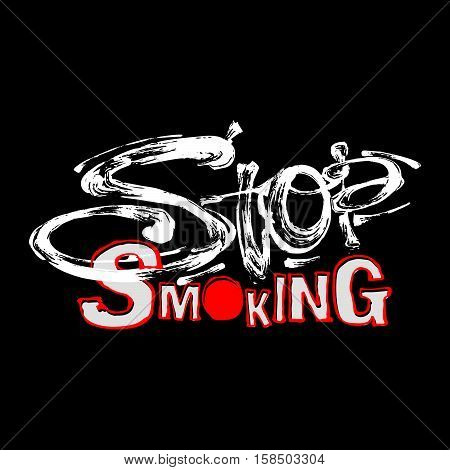 Stop Smoking Motivation Inscription Health Service Conсept.