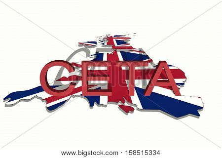 Ceta - Comprehensive Economic And Trade Agreement On  United Kingdom Map