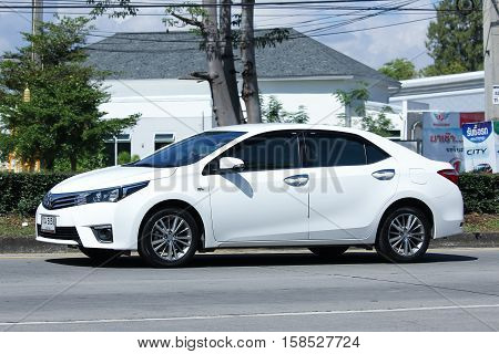 CHIANG MAI THAILAND - OCTOBER 27 2016: Private car Toyota Corolla Altis. On road no.1001 8 km from Chiangmai city.
