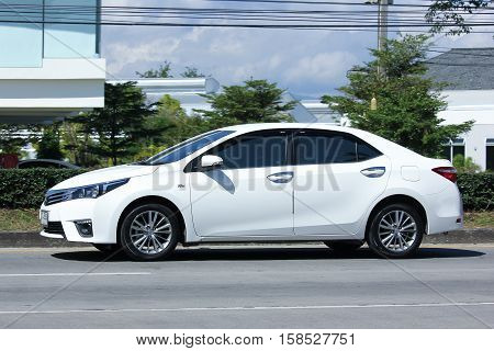 CHIANG MAI THAILAND - OCTOBER 27 2016: Private car Toyota Corolla Altis. On road no.1001 8 km from Chiangmai city.