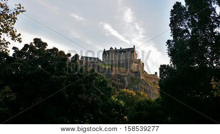 A view on the Castle of Edinburgh.