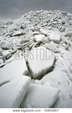 Ice at the seaside