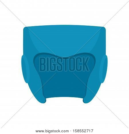 Boxing Helmet Blue. Boxer Mask Isolated. Spor Accessory For Training
