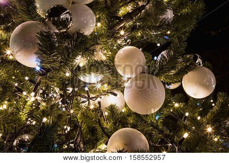 Christmas tree light up ceremony at Christmas time Prague Czech Republic.