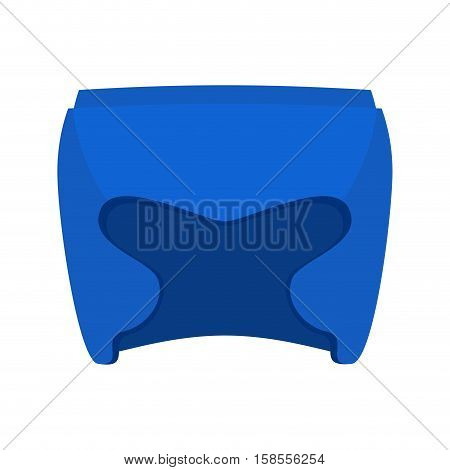 Boxing Helmet Blue. Boxer Mask Isolated. Spor Accessory For Training