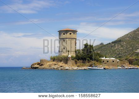 landscape of lily island near Elba in Italy