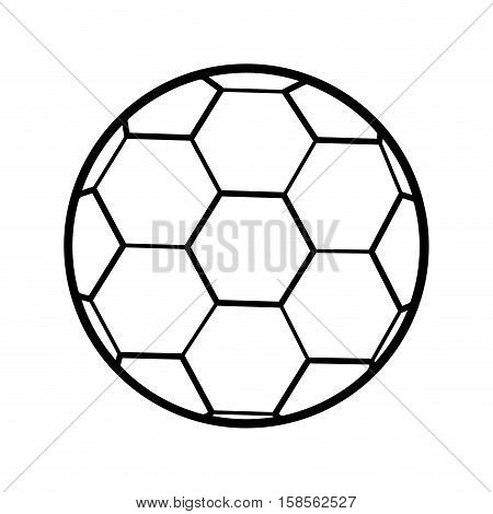 silhouette soccer ball toy icon vector illustration