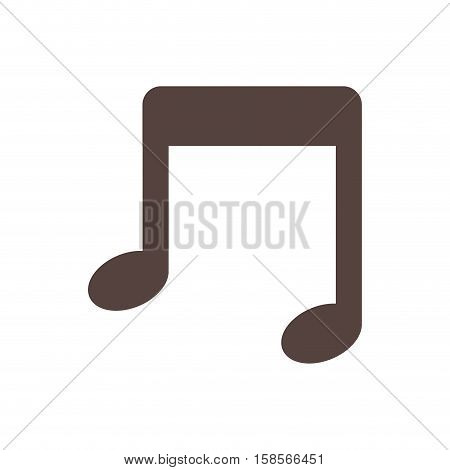 silhouette monochrome with musical note vector illustration